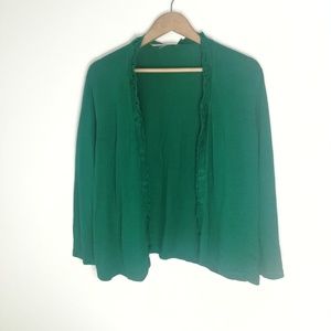 Peter Nygard Green Open Cardigan